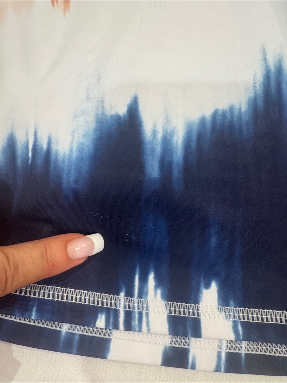 Tie-Dye Orange and Navy A-Line Skirt - Picture 8 of 17